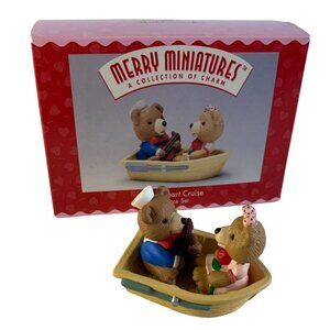 Hallmark Sweetheart Cruise Merry Miniatures 3-Piece Figurine Set w/ Box 1995